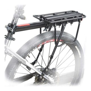 XCIS Fahrrad Alu Gepäckträger schwarz für 24, 26 und 28 bis 50 kg