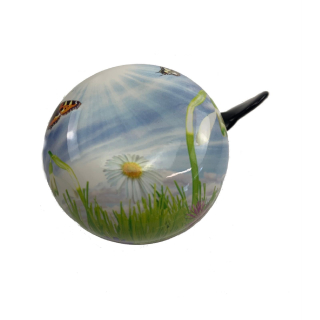 Ding Dong Fahrradklingel Schmetterlinge Blume 02  60 mm