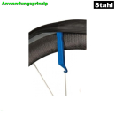 3er Set Stabile Reifenheber Stahl, verzinkt  - 95 mm inkl. Schlauchflicken