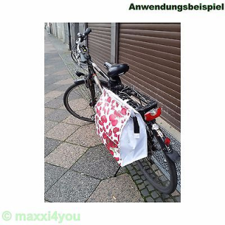 Fahrrad Gepcktrgertasche Seitentasche Tasche wei Mohnblume 16 mm