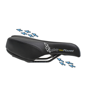 Velo Plush Basic Deep Channel M Touringsattel Schwarz