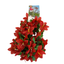 10 Fahrradgirlande Blumengirlande 120 cm Rot mit...