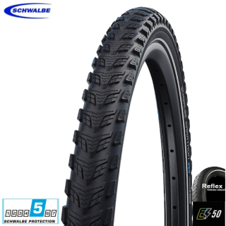 40-622 Schwalbe Marathon 365 Performance GreenGuard - E-50, Draht, Addix 4season, Schwarz + Reflex