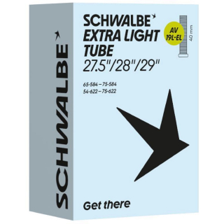 Schwalbe AV19L-EL Extra Light Fahrradschlauch 27.5/28/29 Zoll AV 40 mm